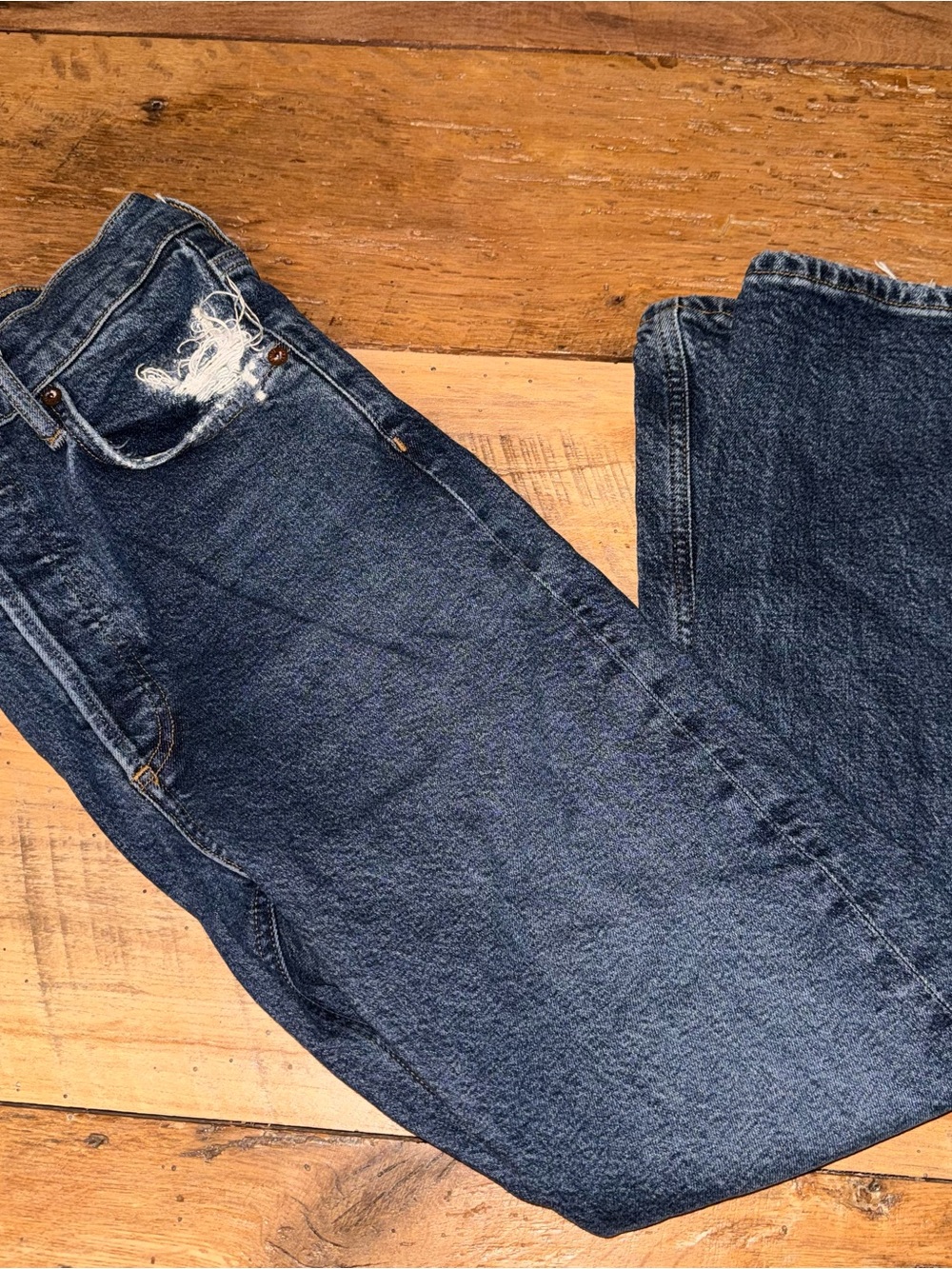Agolde Riley high rise slim straight leg crop jeans